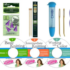 3 DVD Set + The Best Beginner's Knitting Kit